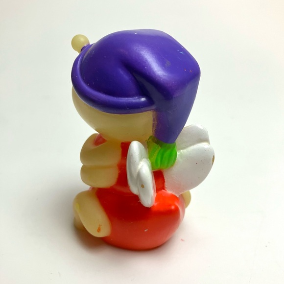 Vintage 80s Playskool Glo Friends Glow in the Dark Finger Puppet Purple Hat - Picture 4 of 12